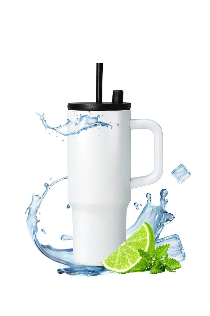 710 مل بهلوان معزول بالفراغ من الفولاذ المقاوم للصدأ مع غطاء وقش للمياه والشاي المثلج أو القهوة والعصائر والمزيد 24 أوقية - Image 2