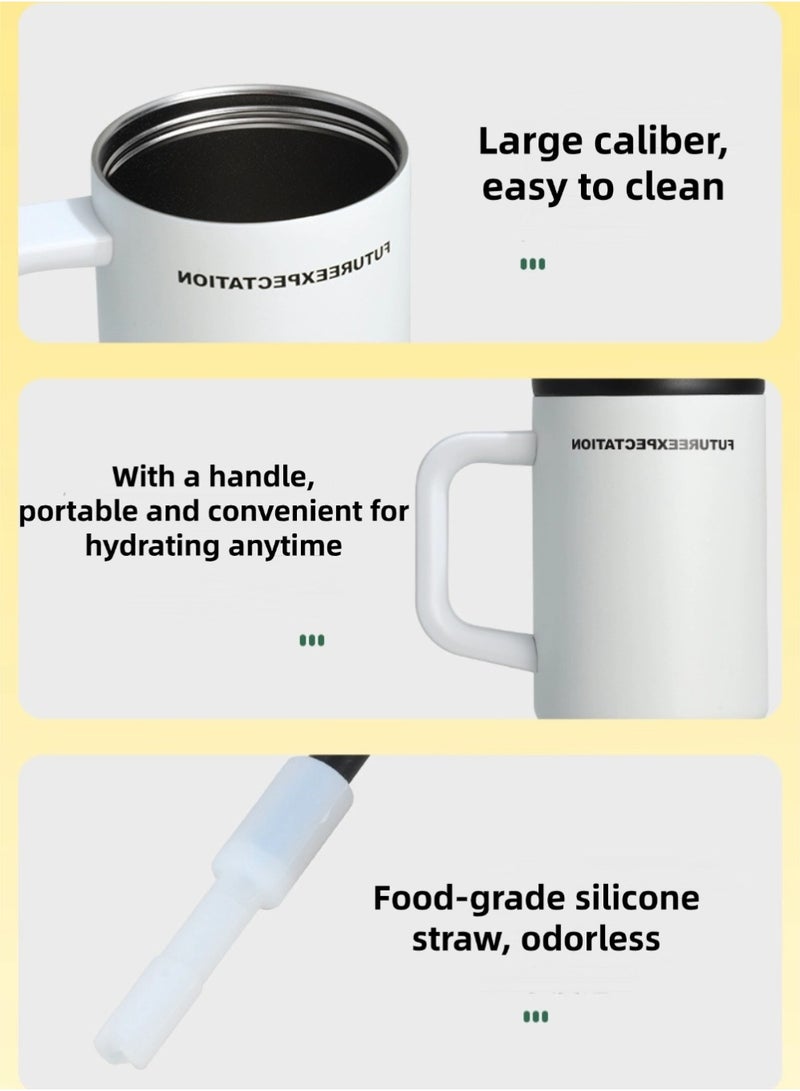 710 مل بهلوان معزول بالفراغ من الفولاذ المقاوم للصدأ مع غطاء وقش للمياه والشاي المثلج أو القهوة والعصائر والمزيد 24 أوقية - Image 3