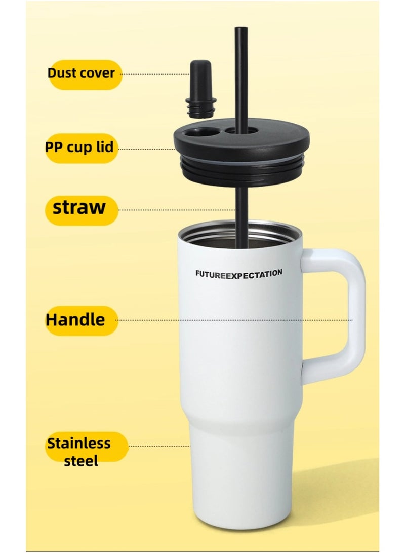 710 مل بهلوان معزول بالفراغ من الفولاذ المقاوم للصدأ مع غطاء وقش للمياه والشاي المثلج أو القهوة والعصائر والمزيد 24 أوقية - Image 5