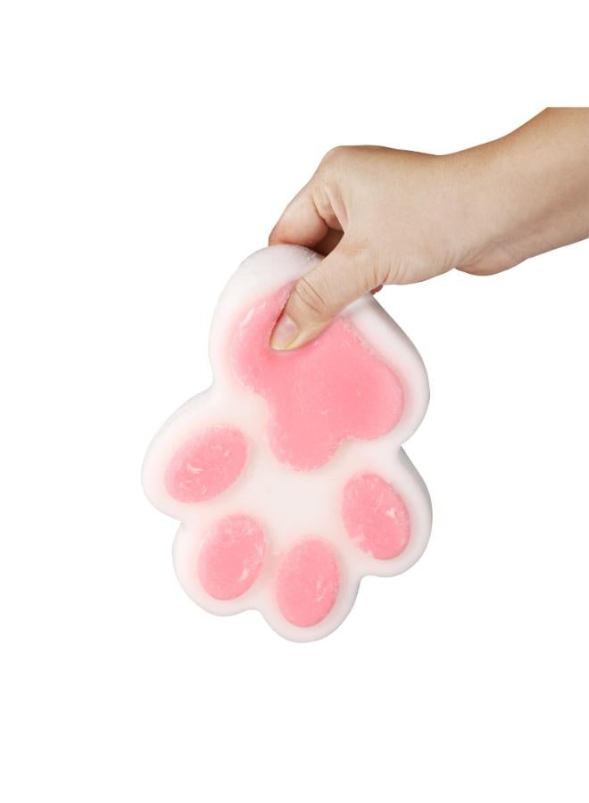Paw Squishy Soft Squeeze Toy for Cat Paws, Cute Pink and White Fidget Toy, Squishy for Relaxing at Home or Office