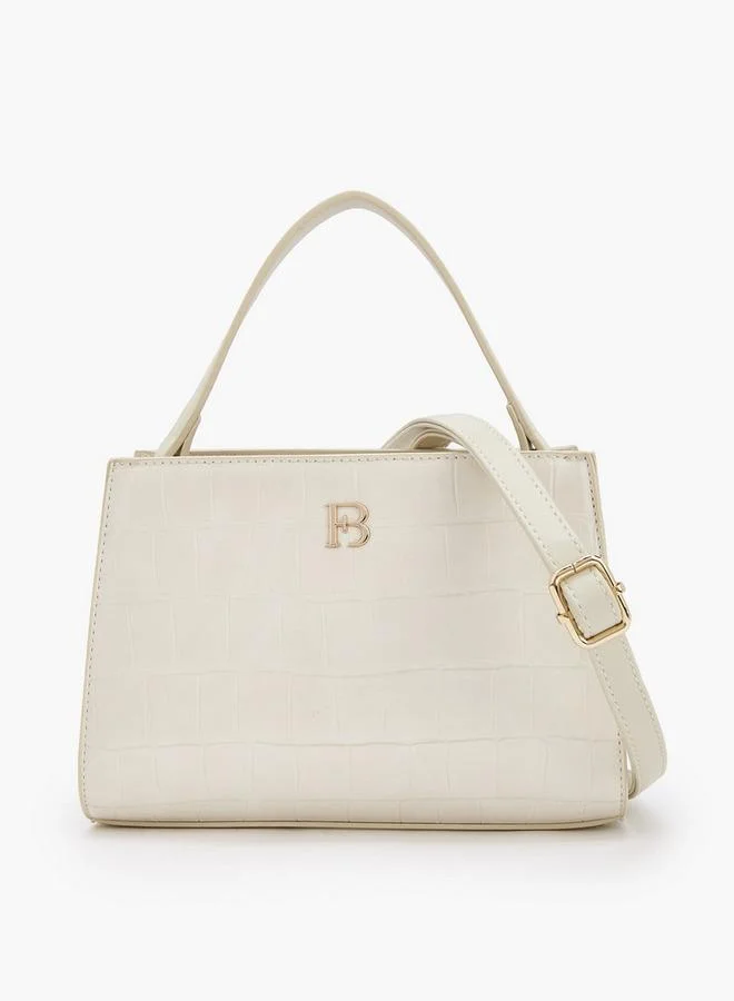 Textured Shoulder Bag With Detachable Strap