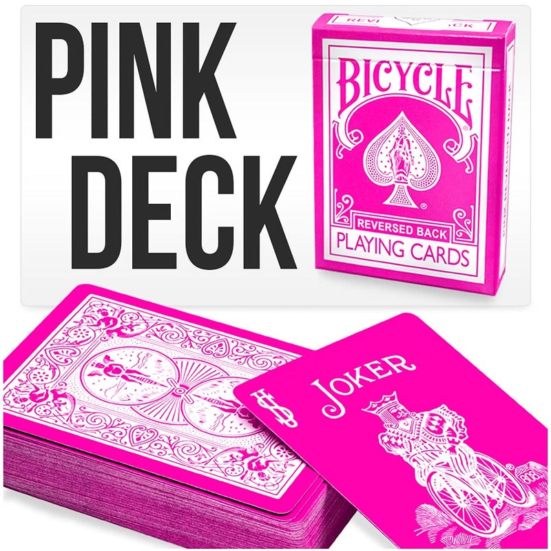 MAGIC MAKERS Pink Bicycle Playing Cards Deck by Magic Makers - Image 1