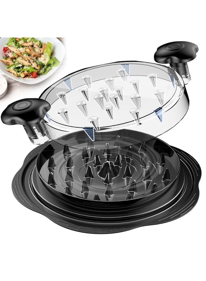 HOMESTAR Chicken Shredder Large Chicken Breast Shredder Tool Twist with Brush&Fork, Visible Meat Shredder Machine, Strong Anti-Slip Strip, Ergonomic Handle, BPA Free, Suitable for Pork Beef Chicken - Image 1