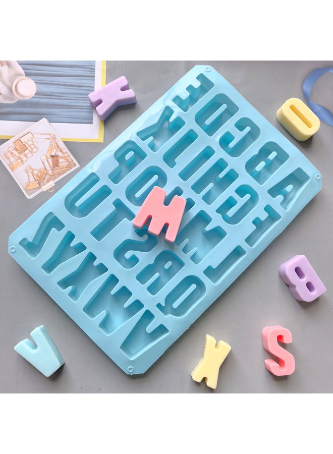 26 Capital English Letter 603 Silicone Chocolate Mold Plaster Mold Cold Handmade Soap Mold DIY Cake Mold-Color:Rice Powder - Image 5