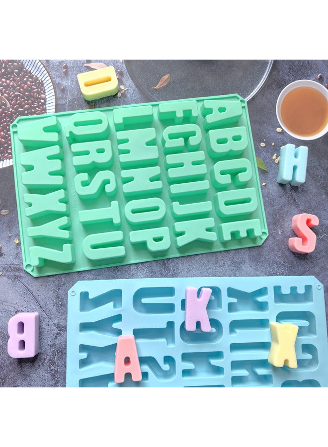 26 Capital English Letter 603 Silicone Chocolate Mold Plaster Mold Cold Handmade Soap Mold DIY Cake Mold-Color:Rice Powder - Image 3