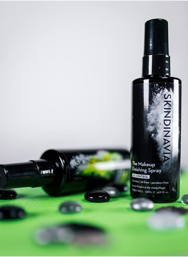 SKINDINAVIA - Skindinavia The Makeup Finishing Spray Oil Control, For Oily Skin, Long-Lasting Up to 16+ Hours, Heat-Resistant & Waterproof, Fine Mist Finishing Spray for Makeup (4 Oz) - Image 1