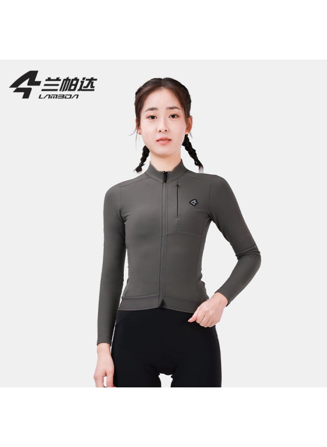 Lanpada Women's Fleece Long Sleeve Warm Ergonomic Anti-pilling Multifunctional Road Bike Riding Jacket