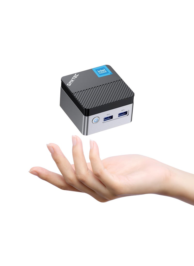 GMKtec GMKtec Mini PC Windows 11 Pro Intel 11th Gen N5105, 10nm 8GB RAM 128GB SSD M.2 2242 Micro Desktop Computer with Dual HDMI 4K, Dual DDR4, Dual WiFi, Giga, BT4.2& Cooling Fans  - Image 1