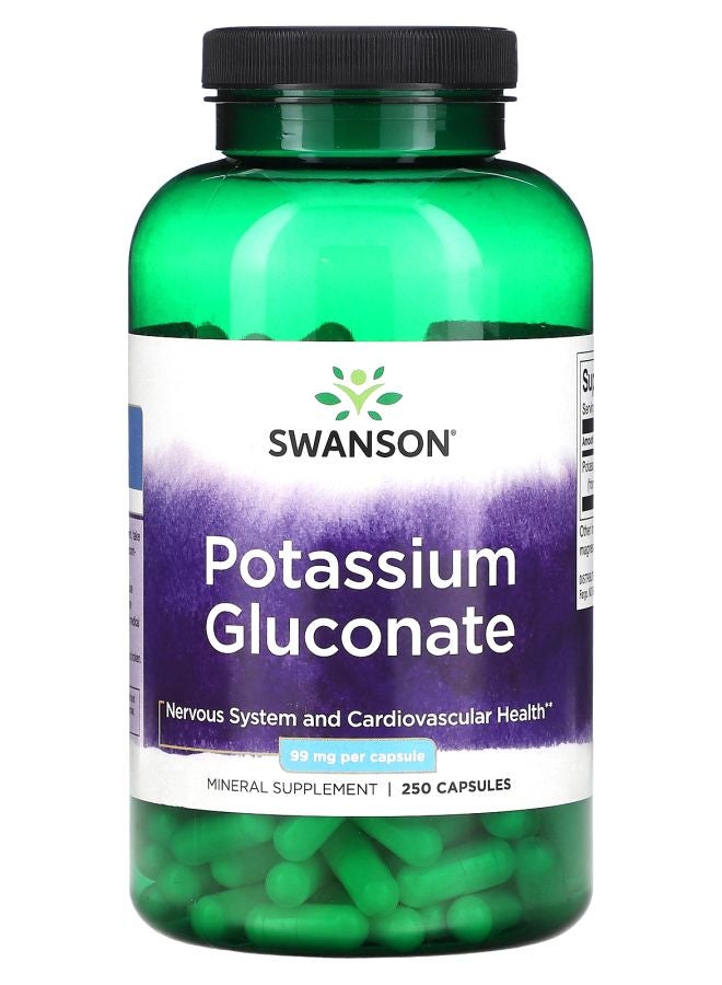 Potassium Gluconate 99 mg 250 Capsules