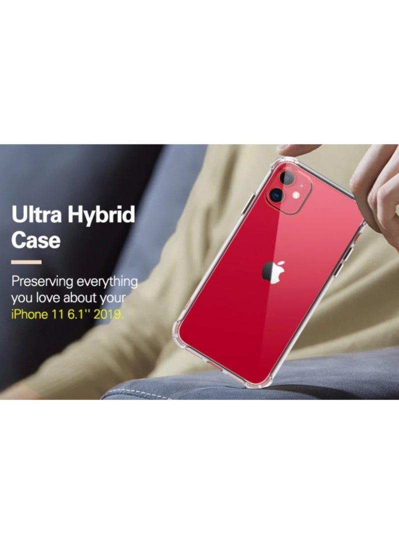 ليدين جراب شفاف لهاتف iPhone 11 جراب خلفي مرن ناعم من السيليكون مقاوم للصدمات ومضاد للخدش مع زاوية معززة ومتوافق مع iPhone 11 شفاف - Image 3