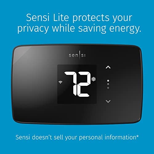 Emerson ترموستات ذكي سينسي لايت، خصوصية البيانات، قابل للبرمجة، واي فاي، سهل التركيب بنفسك، يعمل مع أليكسا، معتمد من طاقة النجوم، ST25، يناسب معظم الأنظمة بدون سلك مشترك، باستثناء أنظمة التدفئة/التبريد فقط وأنظمة مضخات الحرارة - Image 2