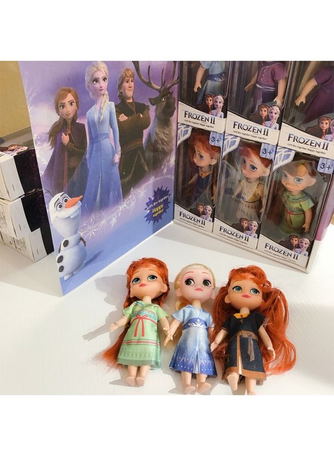 GROIC 6PCS Frozen Dolls set, Princess Plush Dolls Toys,Princess Dolls for Girls- 14CM - Image 4