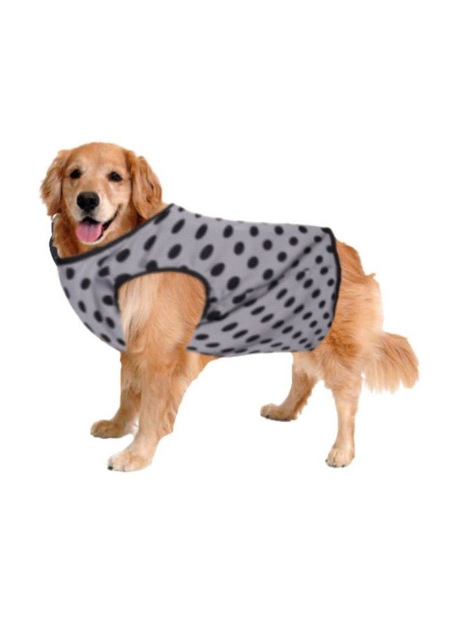 Sage Square Funky Soft Material Dog T-Shirt | Cool/Funky Print Pet | Soft Light Weight | Comfortable, Breathable Dog Clothing | Trendy Vest Outfit (Xxlarge - 28 Inch) (Polka Grey) - Image 1
