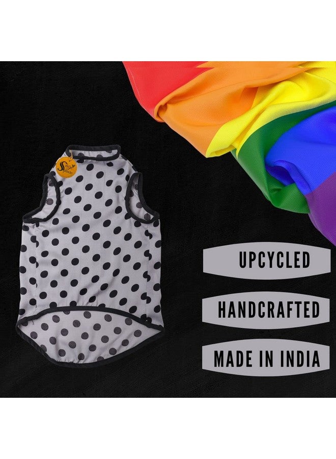 Sage Square Funky Soft Material Dog T-Shirt | Cool/Funky Print Pet | Soft Light Weight | Comfortable, Breathable Dog Clothing | Trendy Vest Outfit (Xxlarge - 28 Inch) (Polka Grey) - Image 4