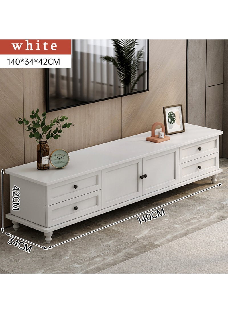 TV Table, TV Stand, White TV Cabinet, 140cm Television Cabinet with Storage and Drawers, Living Room Furniture TV Table, Television Stand Modern Media Storage Stand Shelves - pzsku/Z2C0FB7FB0AEB19C309E5Z/45/_/1725354269/dd59381a-9eab-4586-9328-5138bc8c3df4