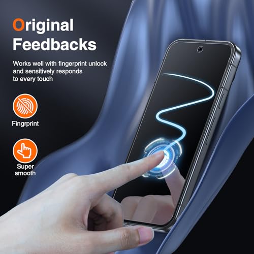 LK 2 Pack for Google Pixel 9 Screen Protector with 2 Pack Camera Lens Protector, HD Ultra-thin, 9H Hardness Tempered Glass Screen Protector for Pixel 9 [Fingerprint Compatible] Bubble-Free - Image 4
