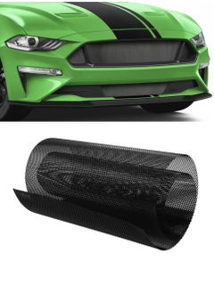 Excefore Universal 40"x13" Car Grill Mesh, Black Painted Aluminum Alloy Grille Mesh Roll, Automotive Grille Insert Bumper, Fit for Bumper,Hood Vent,Vehicle Opening. (Black, 4x8mm Rhombus)  - Image 1