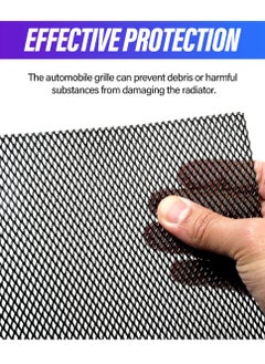 Excefore Universal 40"x13" Car Grill Mesh, Black Painted Aluminum Alloy Grille Mesh Roll, Automotive Grille Insert Bumper, Fit for Bumper,Hood Vent,Vehicle Opening. (Black, 4x8mm Rhombus)  - Image 5