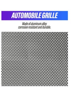 Excefore Universal 40"x13" Car Grill Mesh, Black Painted Aluminum Alloy Grille Mesh Roll, Automotive Grille Insert Bumper, Fit for Bumper,Hood Vent,Vehicle Opening. (Black, 4x8mm Rhombus)  - Image 3