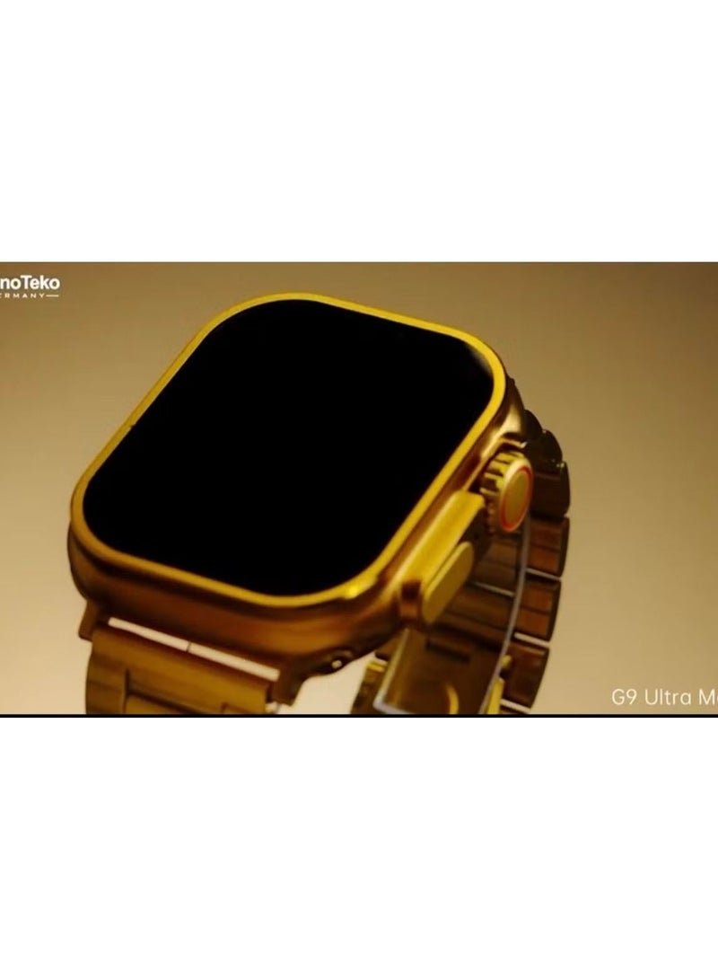 هينو تيكو للرجل Golden watch Ultra G9 ساعة ذكية مع حزام - Image 3