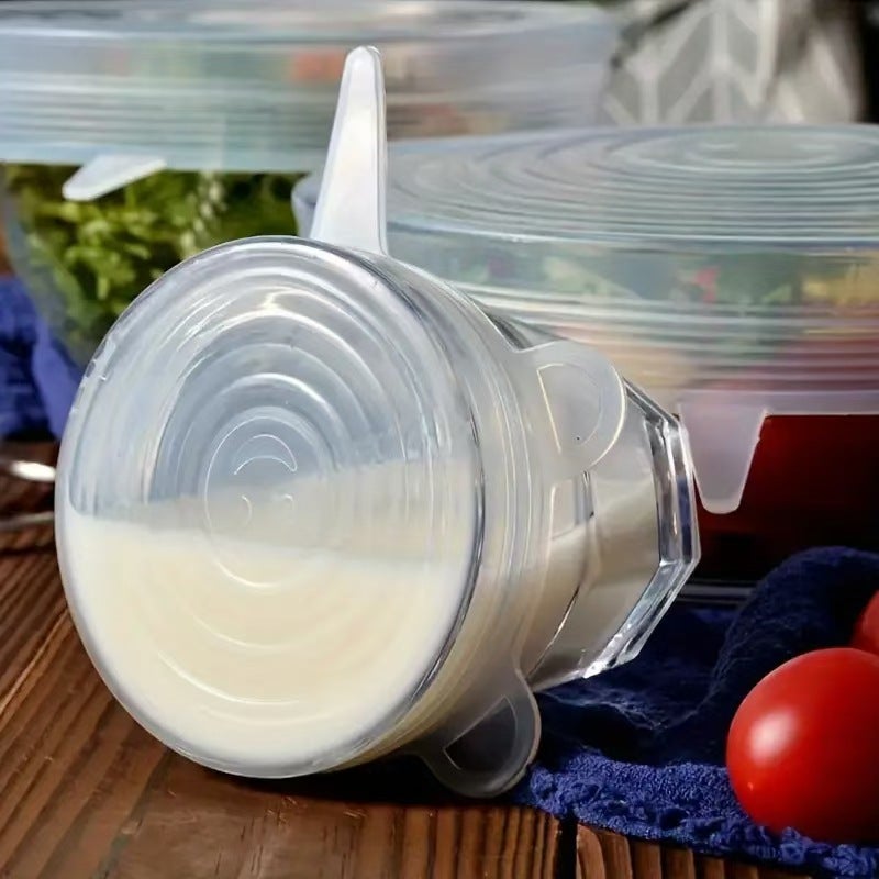 Silicone Preservation Cover Six-Piece Food Grade Silicone Cover Universal Preservation Cover Round Universal Sealed Bowl Cover - Image 4