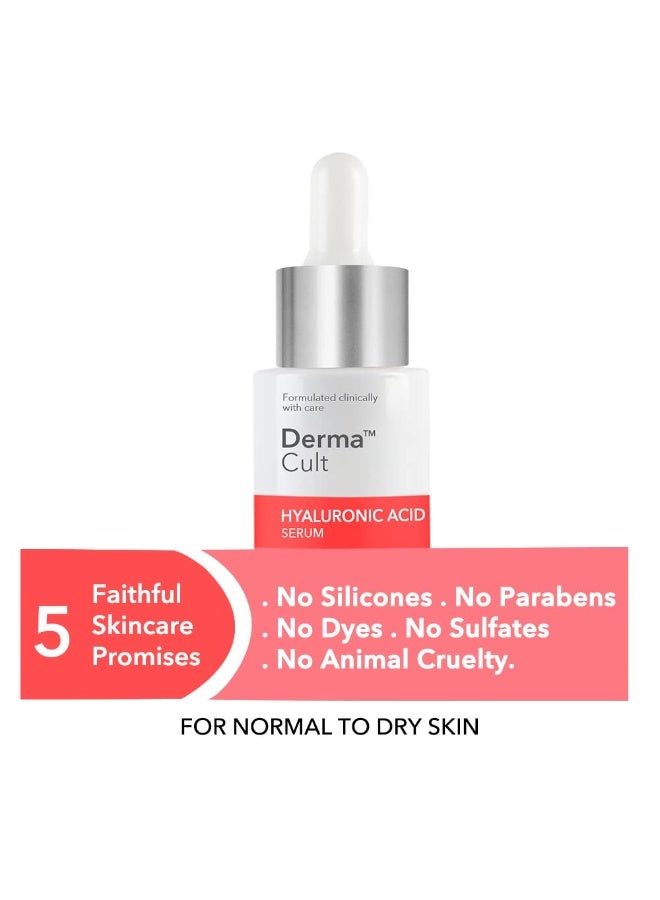 Derma O3+ Derma Cult 10% Hyaluronic Acid Serum for Intense Hydration, Finelines & Glow with B5 30ml - Image 4