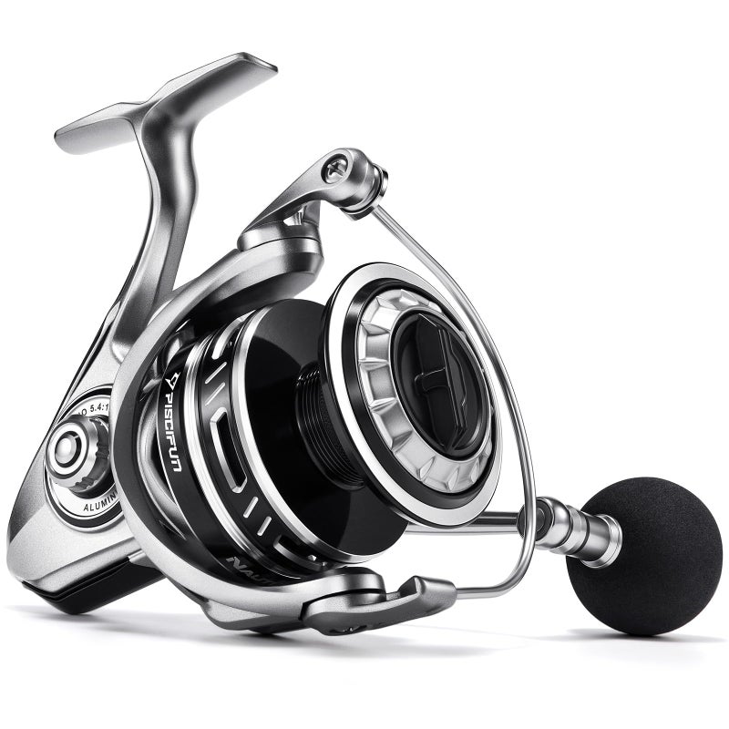 Piscifun NautiX Spinning Reel Aluminum Spinning Fishing Reel CNC Aluminum Gear 33LBs Max Drag 81 Sealed BB 541 Gear Ratio Smooth Powerful Freshwater Saltwater Reel 6000 Series - Image 2