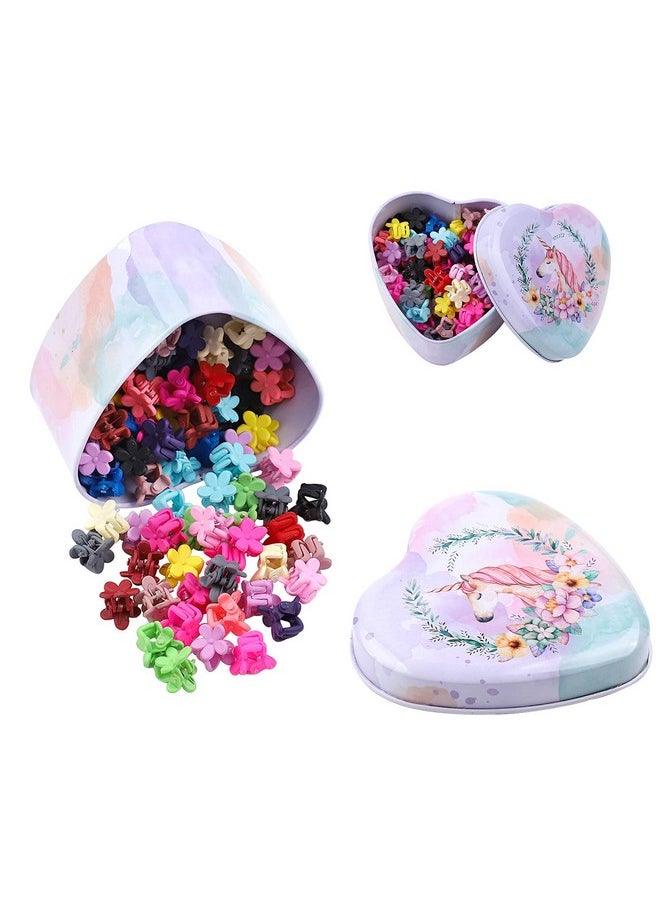 choicbaby choicbaby 80PCS Baby Hair Clips for Girls 16 Different Variety of Colors Cute Baby Hair Accessories Mini Flower Hair Clip for Infant Fine Hair  - Image 1