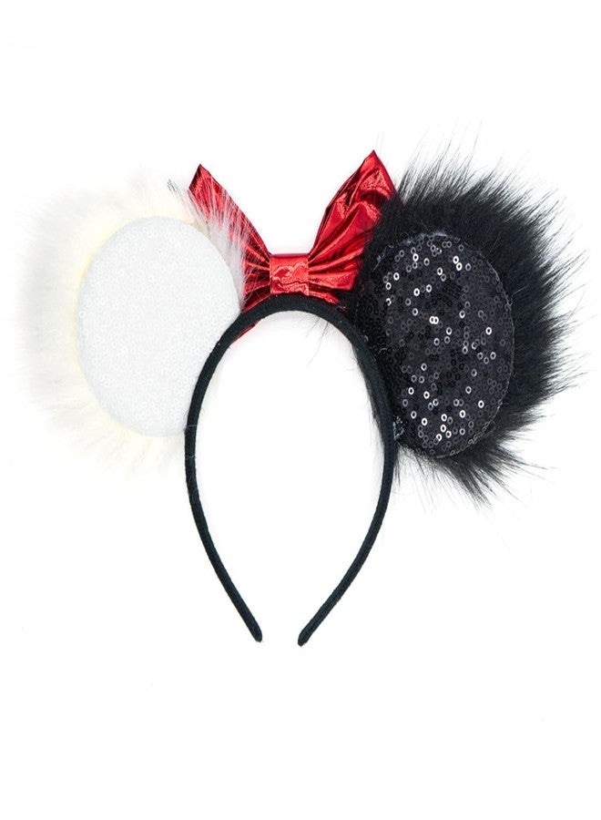 BPNHNA Halloween Mouse Ears Headband Pumpkin Spider Bat Witch Hairband Sequin Bow Hair Hoop Headpiece for Cosplay Party - Image 3