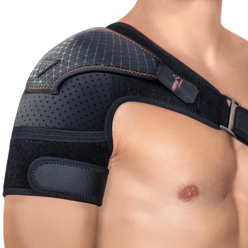 FIGHTECH Shoulder Brace for Torn Rotator Cuff for Men and Women - Support & Pain Relief (Copper Black, Large/X-Large) - Image 1