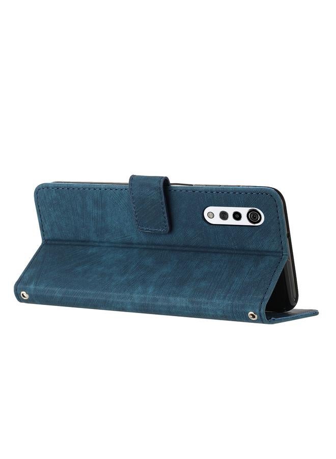 S-TOP Case For LG Velvet/Velvet 5G Skin Feel Stripe Pattern Leather Phone Case with Lanyard - Image 3