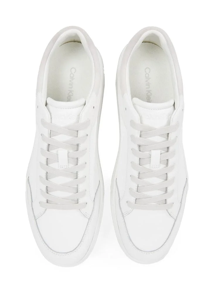 CALVIN KLEIN LOW LACE UP LEATHER TRAINERS