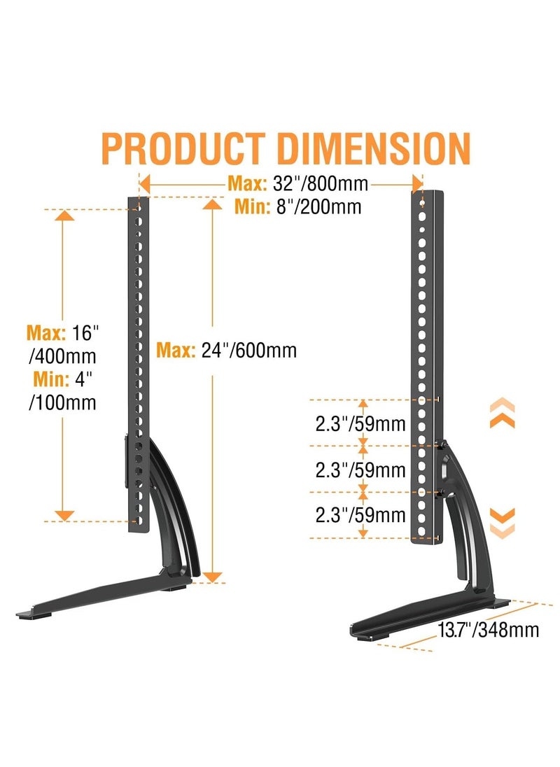 JAJEEK Universal Tabletop TV Stand for 27-55 Inch TVs – Adjustable Height, Sturdy Base for LCD/LED/Plasma Screens, Supports up to 88lbs, VESA Compatible 800x400mm, Easy Assembly, Space-Saving Design - Image 3