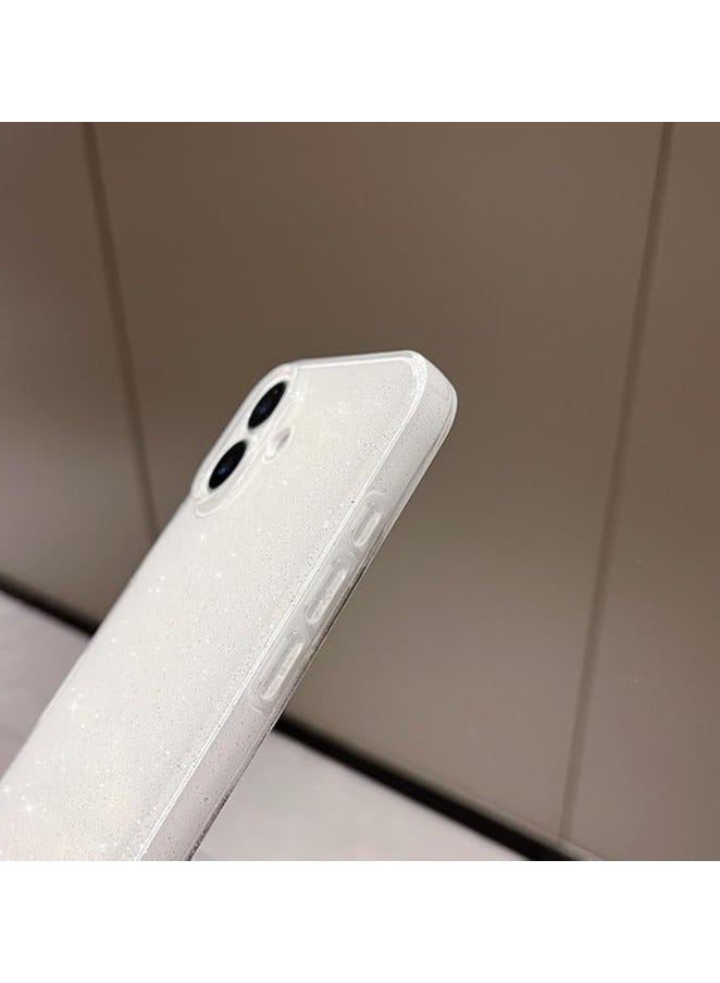 TA Compatible with iPhone 16 Plus Case,Cute Aesthetic Bling Glitter Thin Slim Shockproof Soft TPU Sparkly Shiny Girly Cover for Women Girl for iPhone 16 Plus Case 6.7 inch-White - Image 5