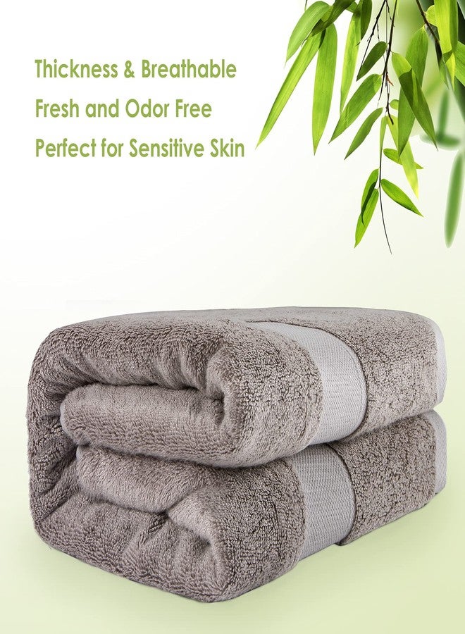 CANFOISON Extra Large Bath Sheet Towel for Body, Sensitive Skin, Adult Kids Baby Luxury Hotel, Gym Spa Super Soft Highly Absorbent Oversized Bath Sheet Towels 35" x 70" 1 Pack Light Gray - Image 2