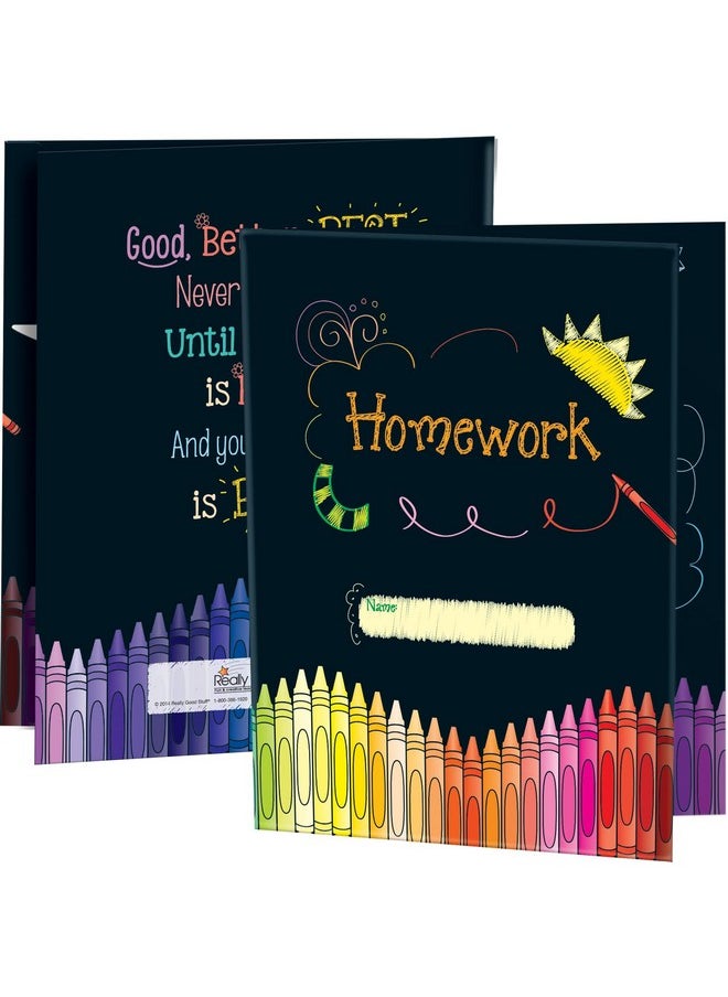 Really Good Stuff - Homework Trifold 3Pocket Folders 12 Folders - Image 1