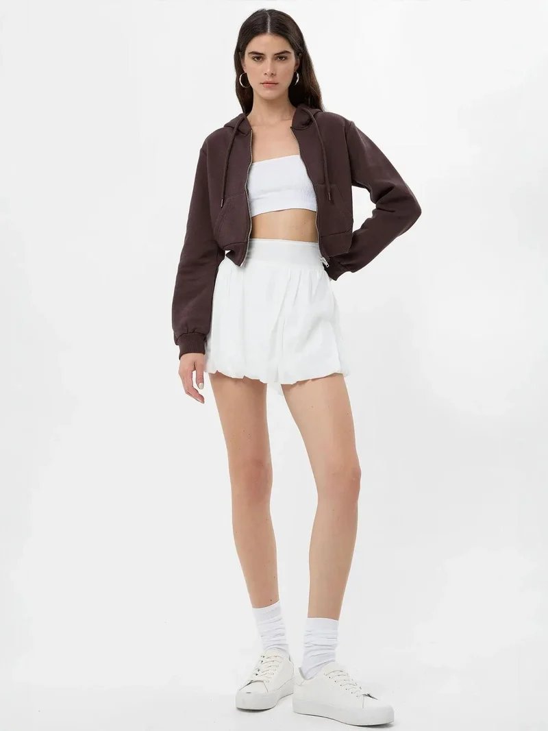 Mini Balloon Skirt with Attached Inner Short