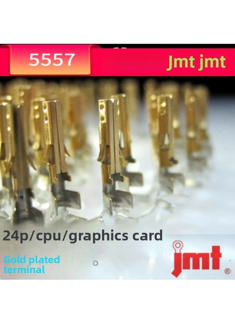 Jieshmei JMT JST CPU Graphics Card 24P Female Pin (for Male Shell) 5557 Half Gold-plated Terminal-Color:JMT 6000 PCS