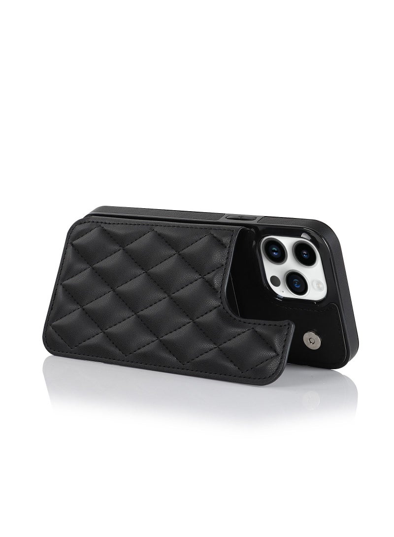 Suteni Back Cover Leather Card Slots Magnetic Back Phone Case for iPhone - Image 4