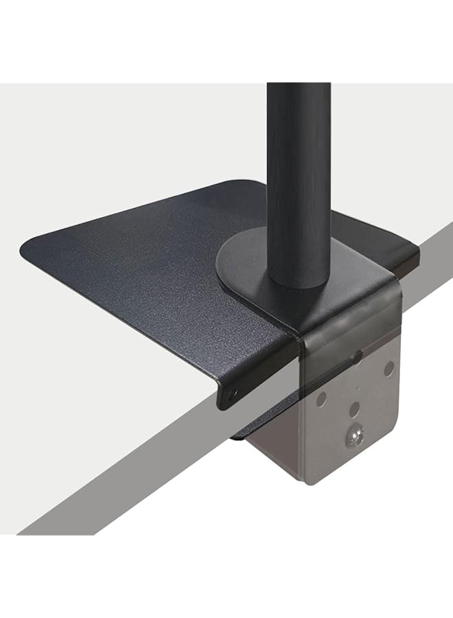 erorex Steel Monitor Mount Reinforcement Plate Fits Most Monitor Desk Mount，For Fragile Tabletop Protection Black Square 1  - Image 1