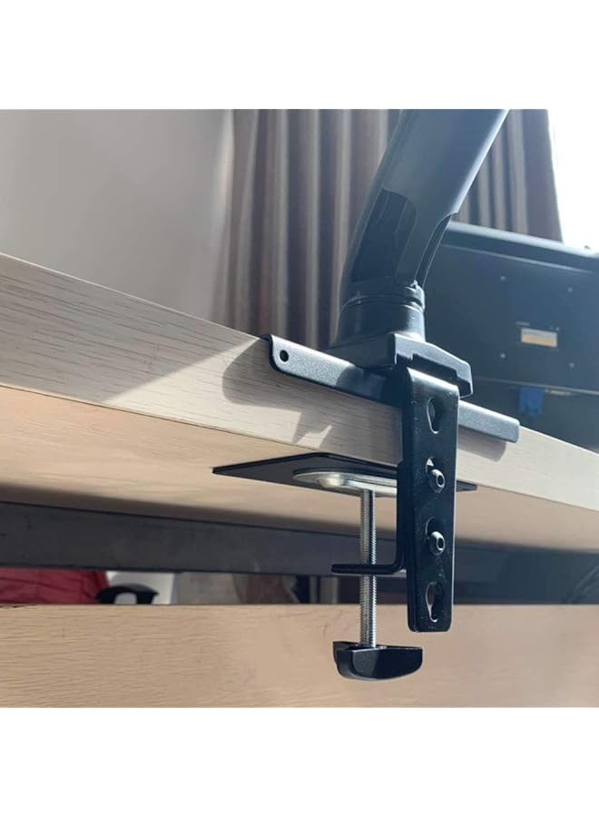 erorex Steel Monitor Mount Reinforcement Plate Fits Most Monitor Desk Mount，For Fragile Tabletop Protection Black Square 1  - Image 5