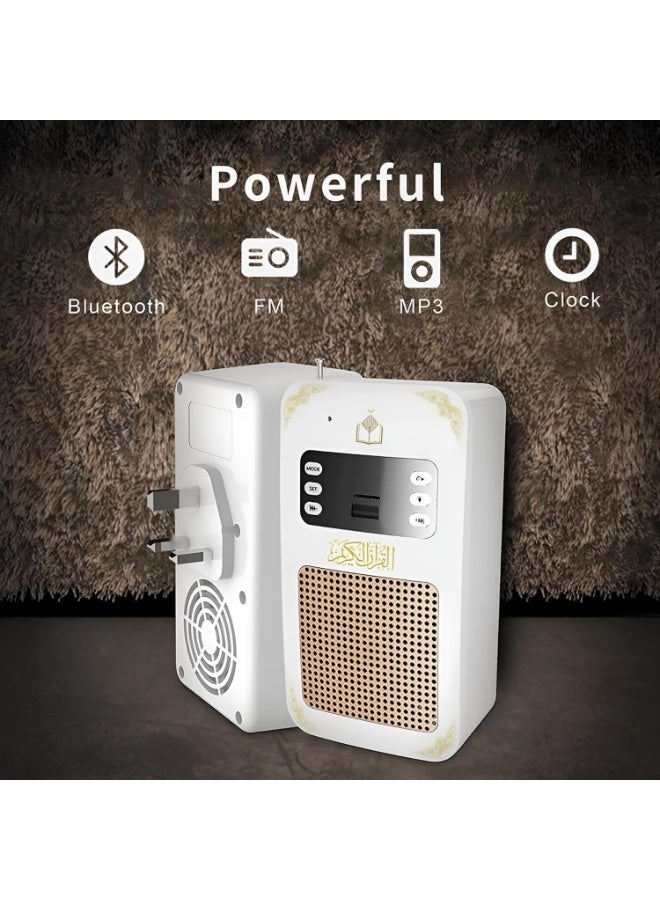 Quran Speaker SQ669, LED Light Wall Plug Speaker, Wireless Islamic Speaker with Translation, Bluetooth Remote Control Quran Speaker, USB Support Smart Speaker for Home - Image 3