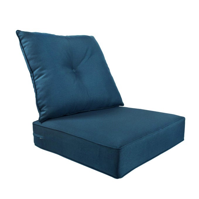 IndoorOutdoor Deep Seat Chair Cushion SetSpringSummer Seasonal Replacement Cushions Olefin Teal Blue