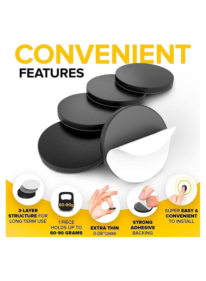 Generic Round Magnets with Adhesive Backing Flexible Magnet for Crafts Small Sticky Magnetic Dots for Hanging Light Objects DIY School Office Home (Black)  - Image 3