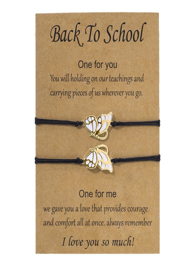 Apsvo Best Friends Friendship Bracelets for 2 Girls, BFF Long Distance Matching Butterfly Bracelets Friendship Gifts for Women Friends Birthday Back to School First Day of School Jewelry Gift - Image 2