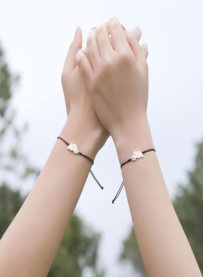 Apsvo Best Friends Friendship Bracelets for 2 Girls, BFF Long Distance Matching Butterfly Bracelets Friendship Gifts for Women Friends Birthday Back to School First Day of School Jewelry Gift - Image 5