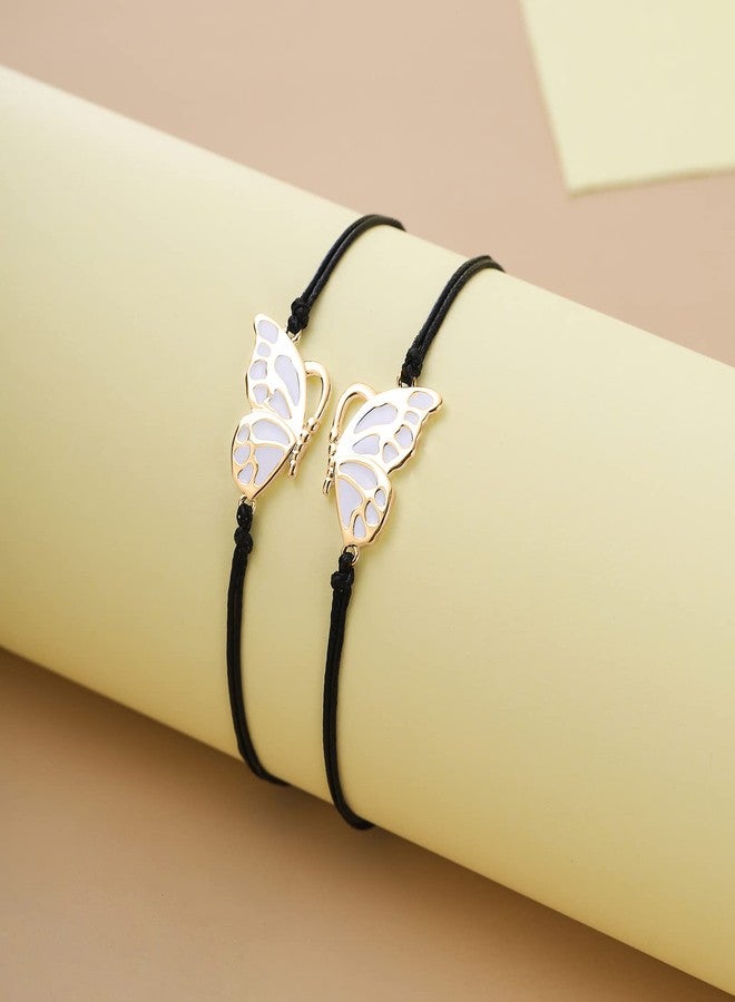 Apsvo Best Friends Friendship Bracelets for 2 Girls, BFF Long Distance Matching Butterfly Bracelets Friendship Gifts for Women Friends Birthday Back to School First Day of School Jewelry Gift - Image 4