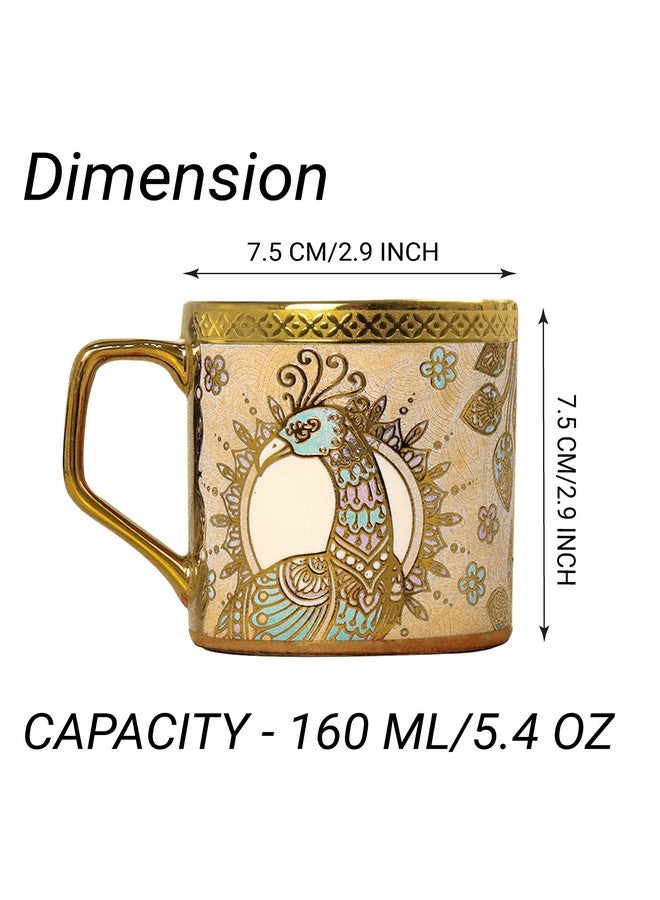 Femora Bone China Gloden Tea Cup (Crowned Gold), 160 ML - Image 3