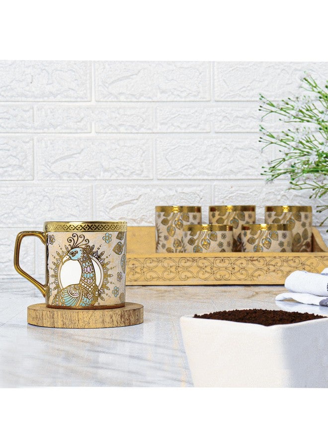 Femora Bone China Gloden Tea Cup (Crowned Gold), 160 ML - Image 1