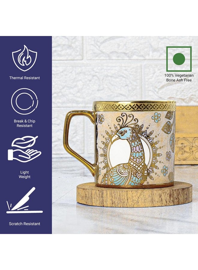 Femora Bone China Gloden Tea Cup (Crowned Gold), 160 ML - Image 4
